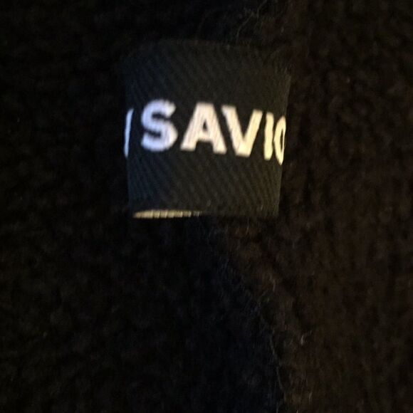 Black Fleece Lined Full Zip Hoodie Jacket Pit to Pit 26 1/2” WARM USED - Picture 9 of 13